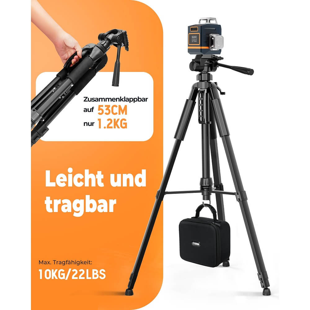 CIGMAN CTP01 1,5M Laserstativ für Laser-Nivelliergerät