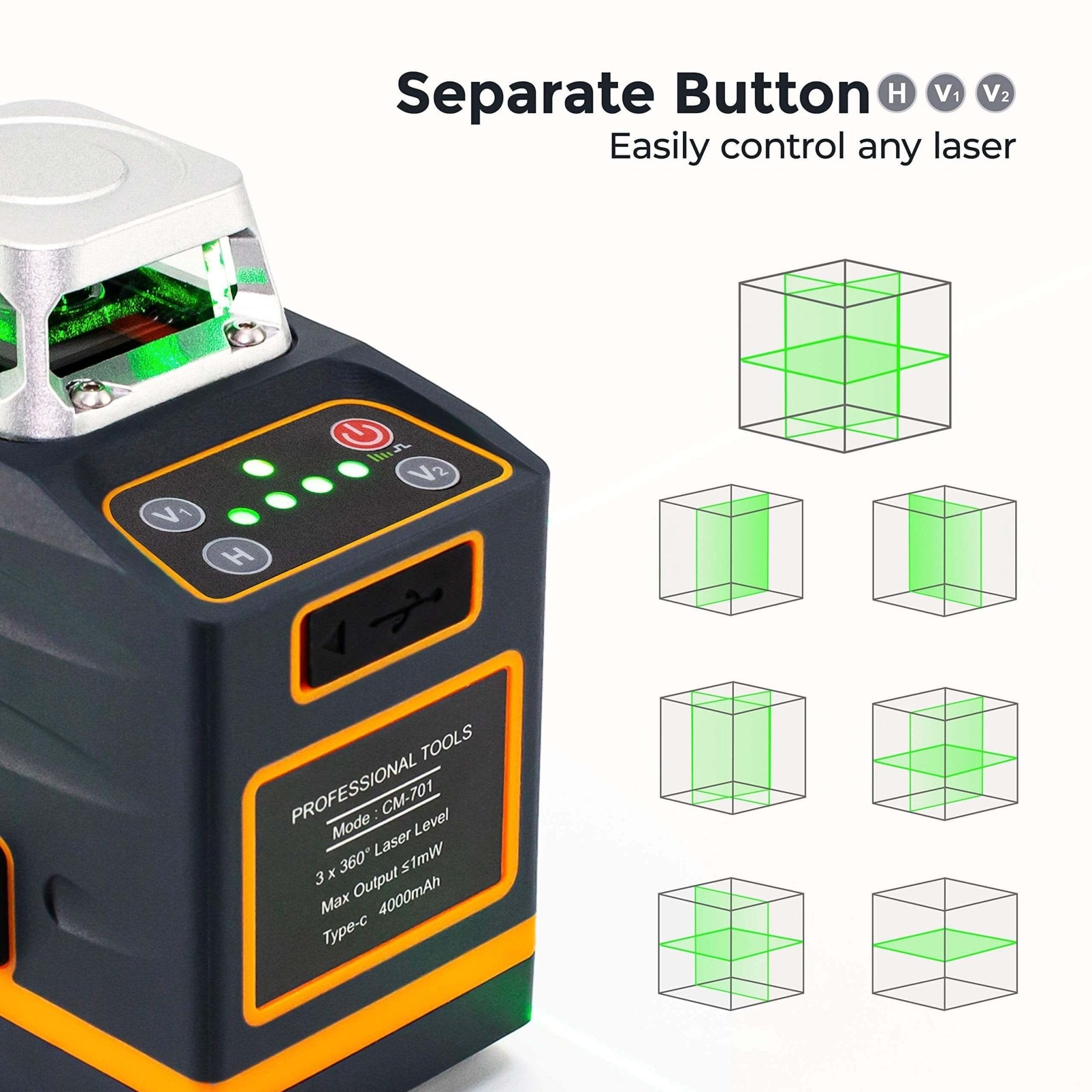 Cigman - CIGMAN CM - 701 3x360° Laser Level