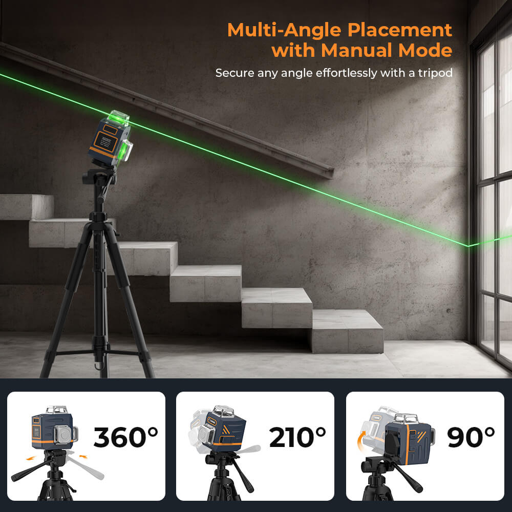 Cigman - CIGMAN CM - 701T 3x360° Laser Level with 1.5m Tripod