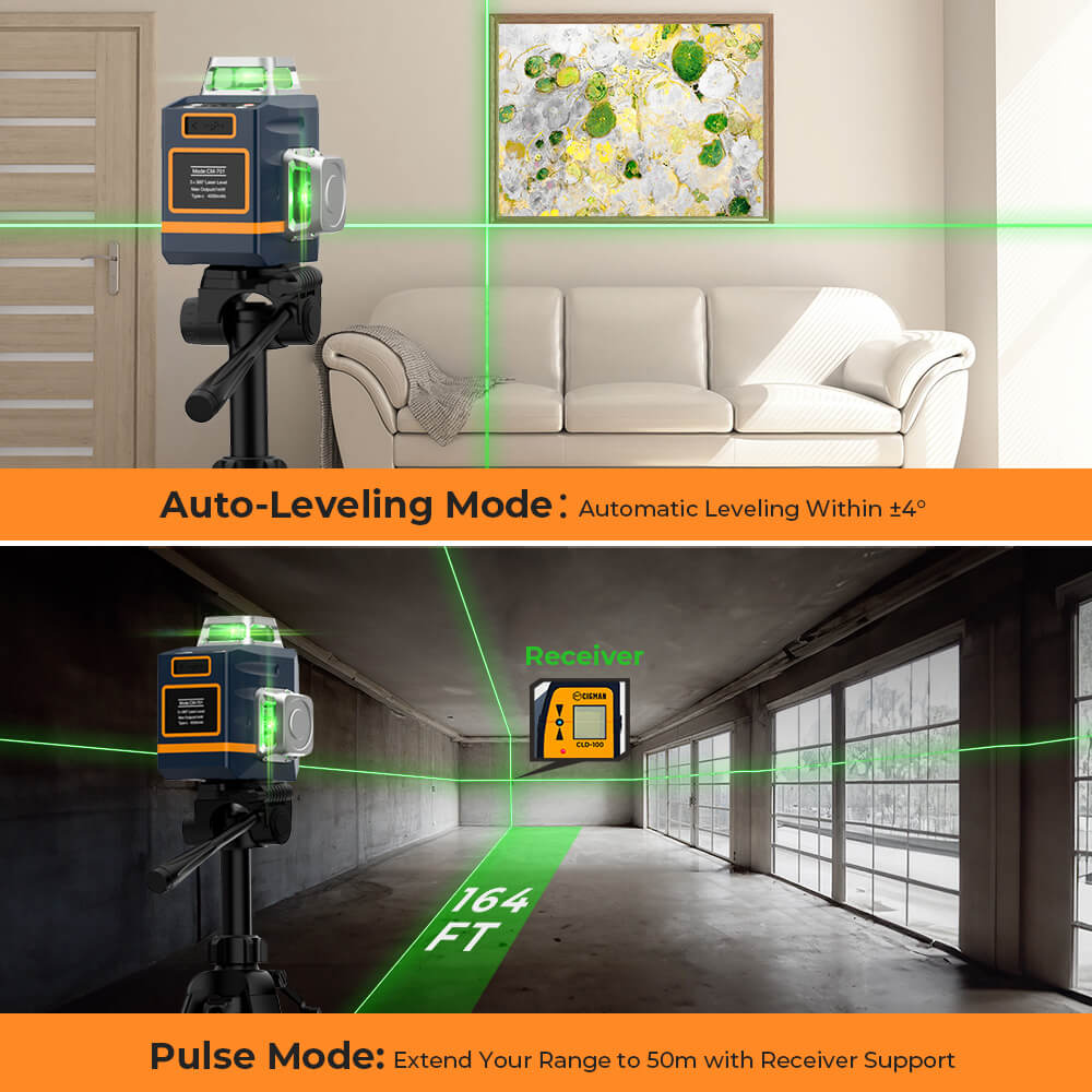 Cigman - CIGMAN CM - 701T 3x360° Laser Level with 1.5m Tripod