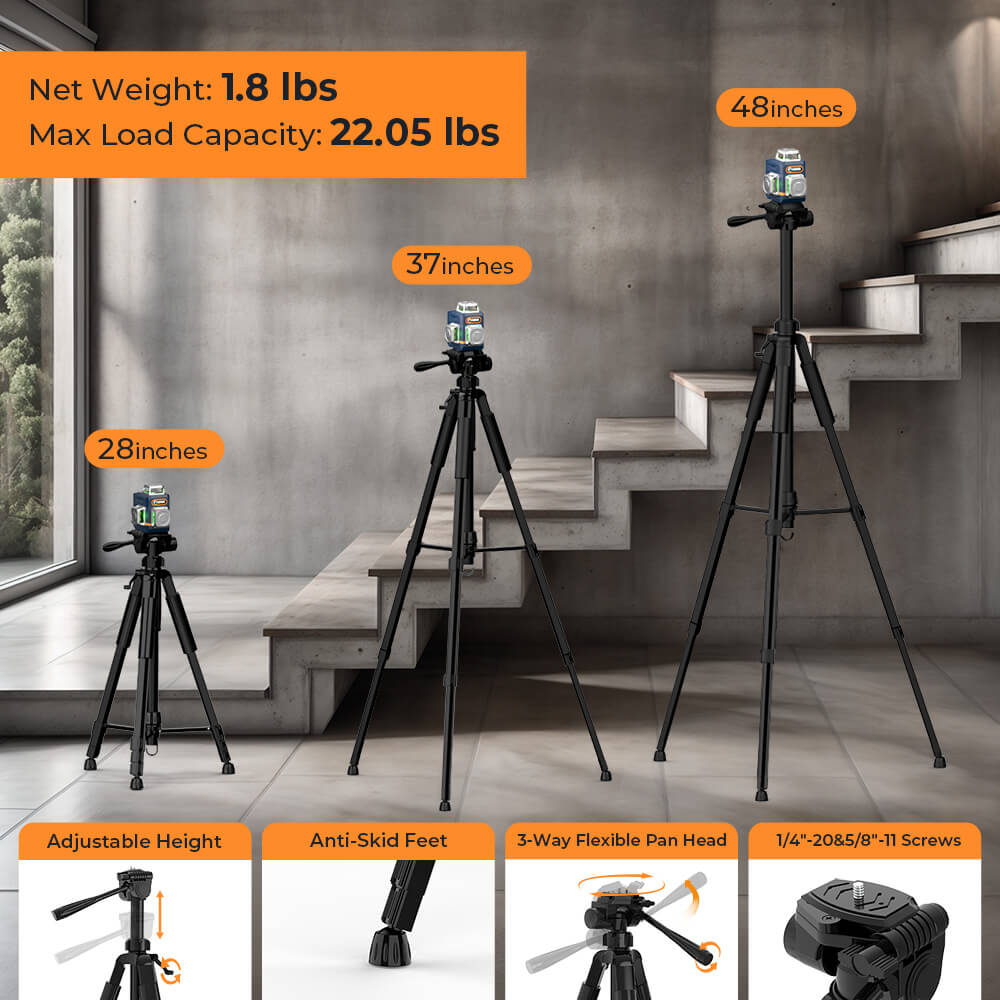 Cigman - CIGMAN CM - 701T 3x360° Laser Level with 1.5m Tripod