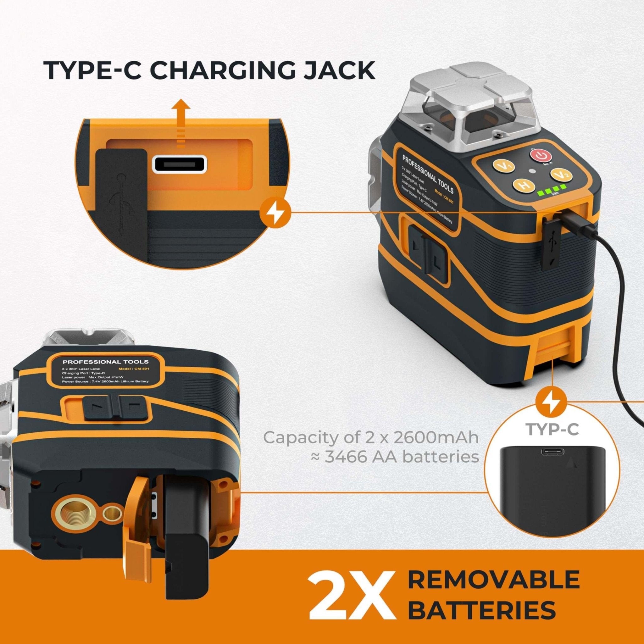 Cigman - CIGMAN CM - 801 3x360°3D Laser Level