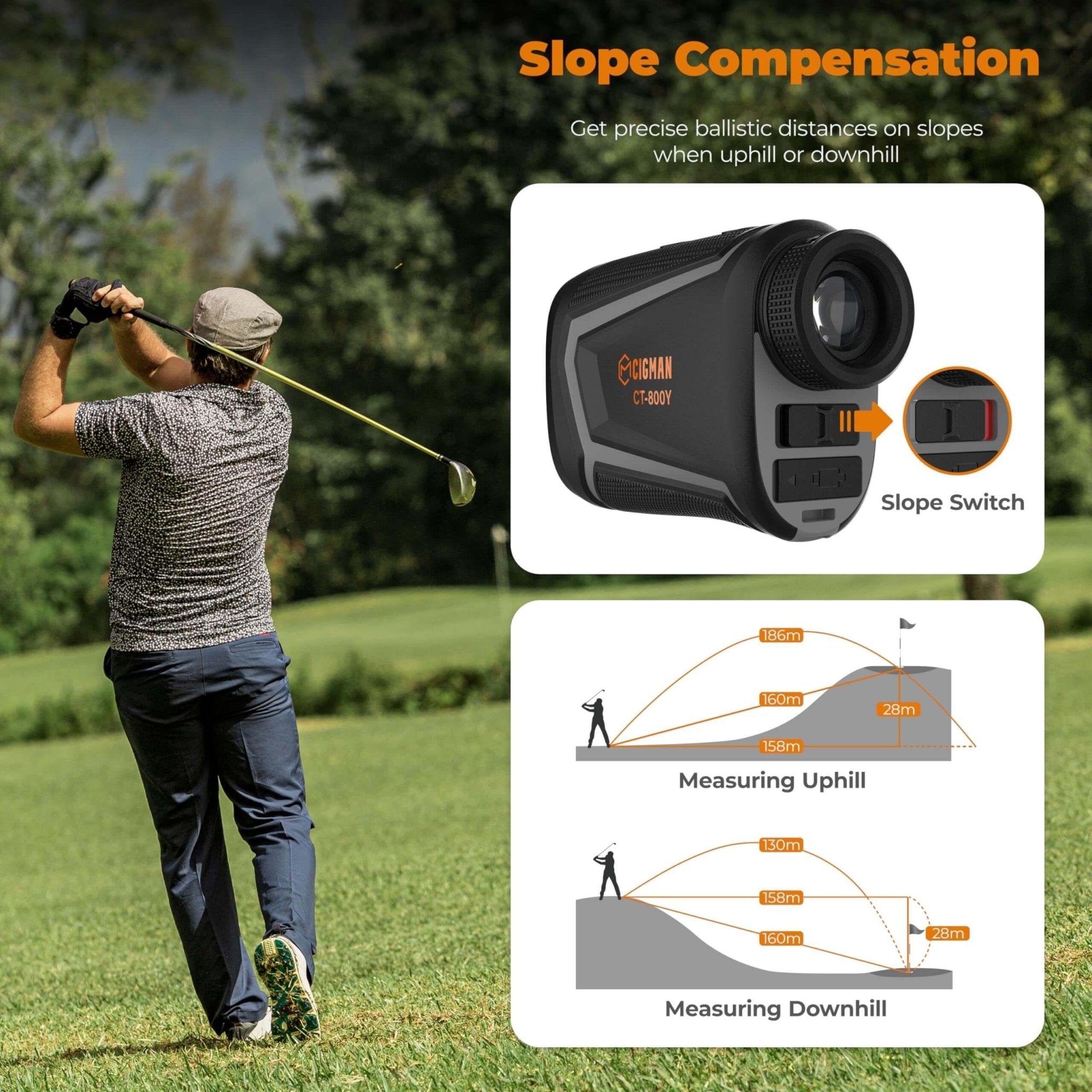 Cigman - CIGMAN CT - 800Y/CT - 1000Y 1000m Golf Rangefinder
