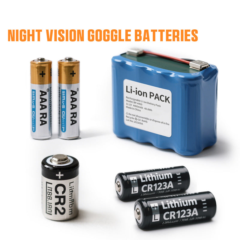 4 types of nigh vision goggle batteries