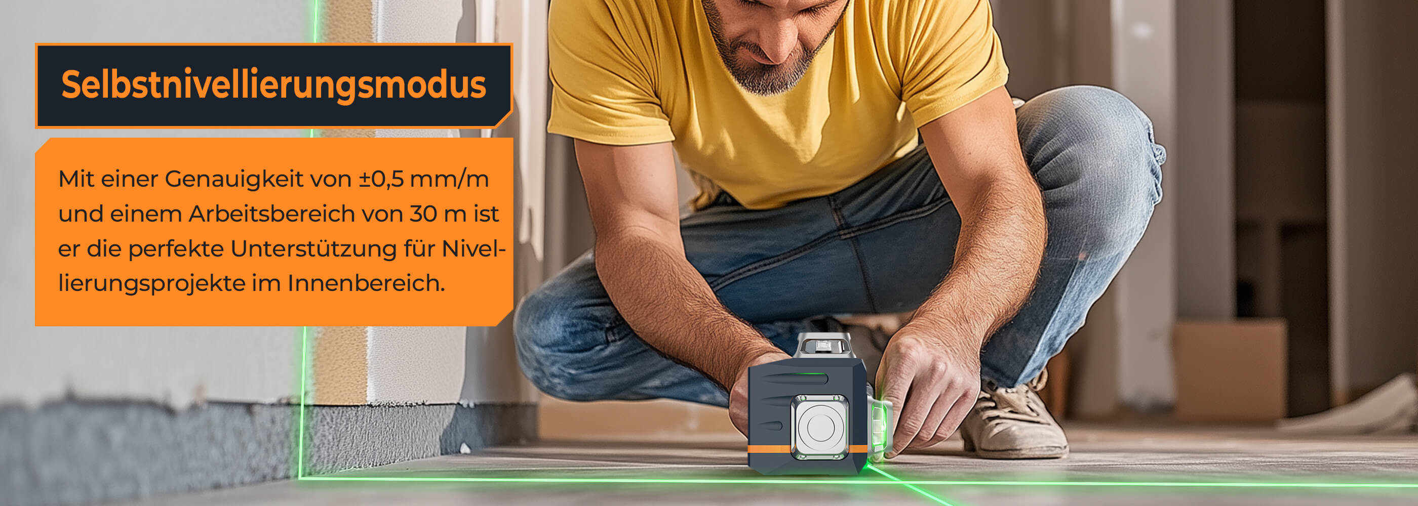 CIGMAN CM-701 3x360° Kreuzlinienlaser mit 12 Linien