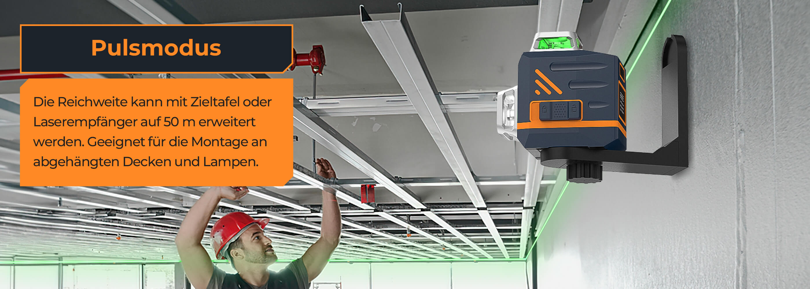 CIGMAN CM-701 3x360° Kreuzlinienlaser mit 12 Linien