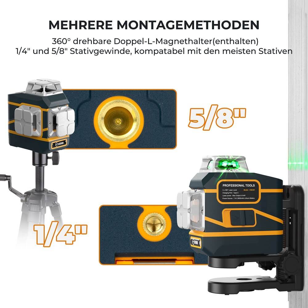 CIGMAN CM-801 3x360 3D Kreuzlinienlaser