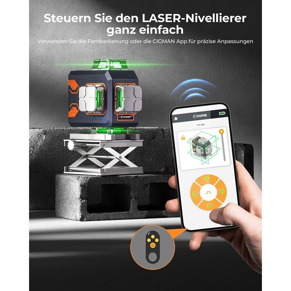 CIGMAN CM-S02 Kreuzlinienlaser mit 16 Linien