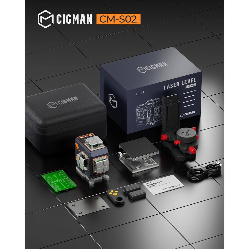 CIGMAN CM-S02 Kreuzlinienlaser mit 16 Linien