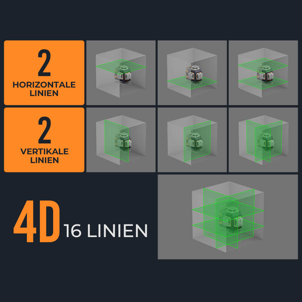 CIGMAN CM-S02 Kreuzlinienlaser mit 16 Linien