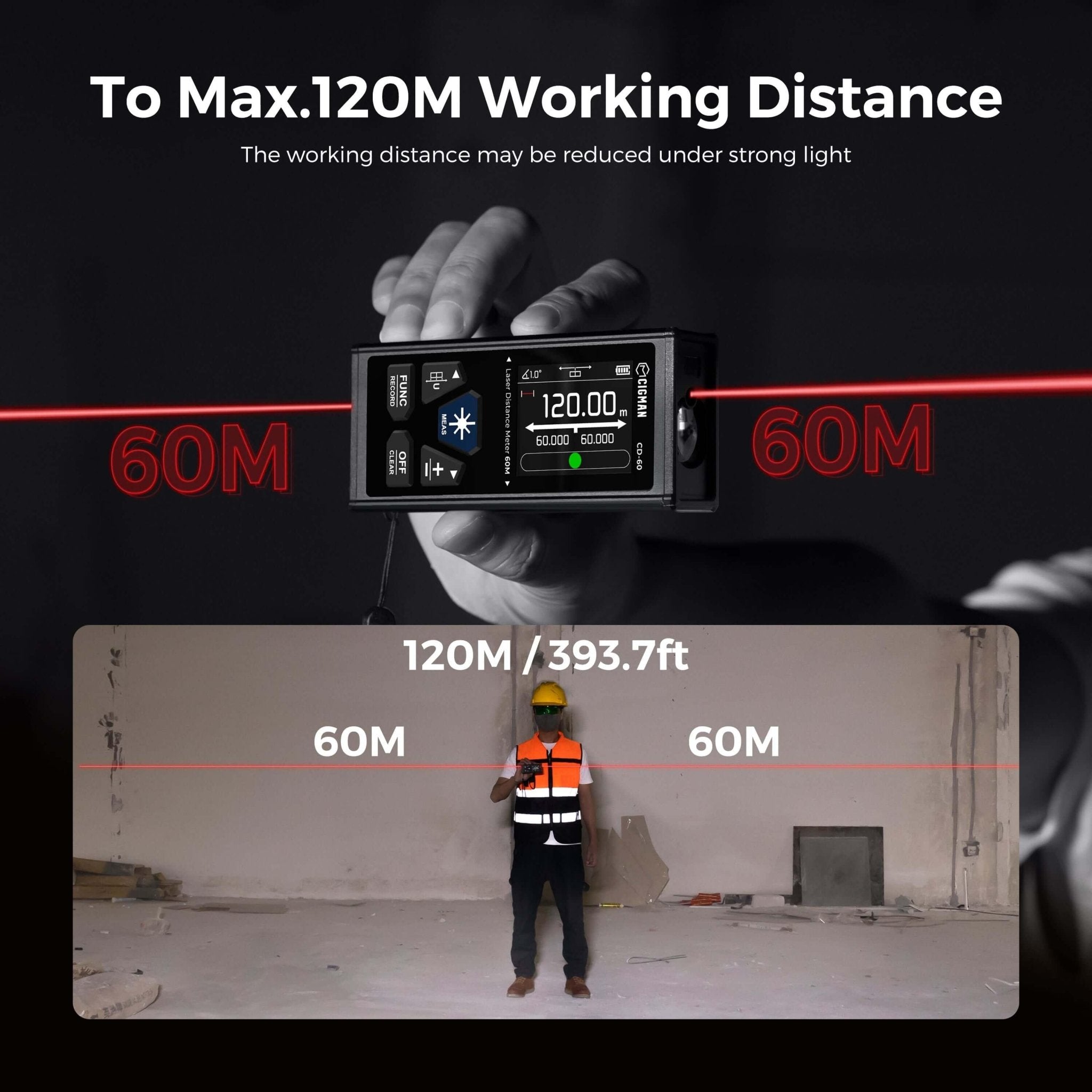 Cigman - CIGMAN CD - 60 Dual Laser Measure