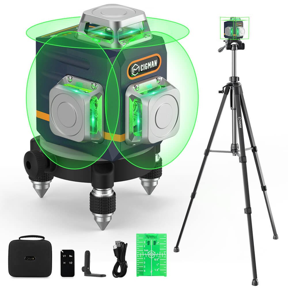 Cigman - CIGMAN CM - 701T 3x360° Laser Level with 1.5m Tripod
