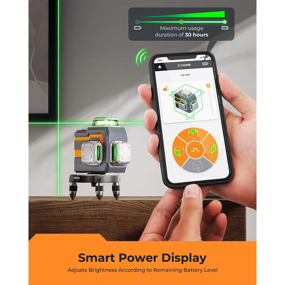 Cigman - CIGMAN CM - S01 12 Lines Laser Level With APP Control