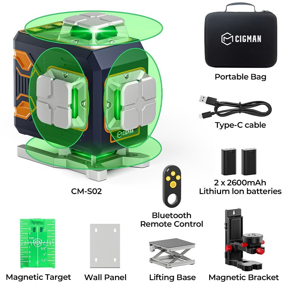 Cigman - CIGMAN CM - S02 4x360° 16 Lines Laser Level